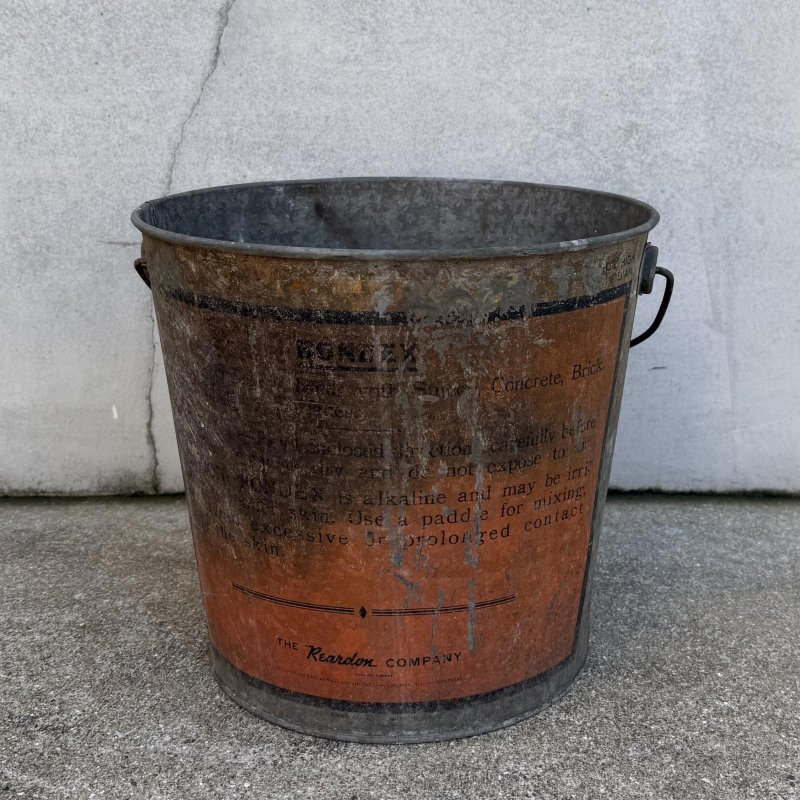 画像8: VINTAGE ANTIQUE BONDEX CEMENT PAINT BUCKET ヴィンテージ アンティーク セメントペイント バケツ / 缶 インダストリアル アドバタイジング ブリキ ディスプレイ 企業物 店舗什器 アメリカ