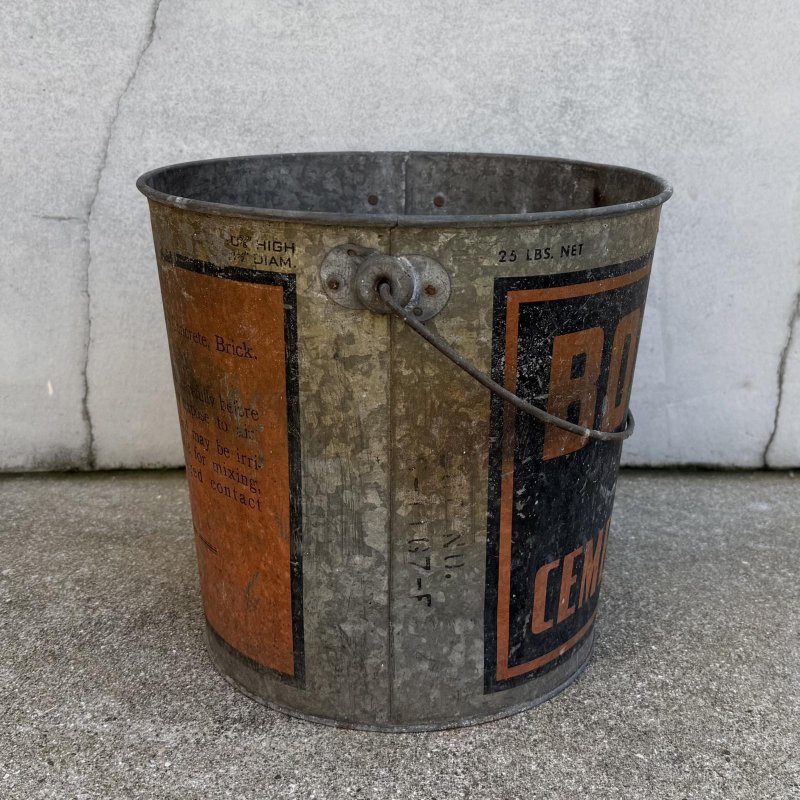画像3: VINTAGE ANTIQUE BONDEX CEMENT PAINT BUCKET ヴィンテージ アンティーク セメントペイント バケツ / 缶 インダストリアル アドバタイジング ブリキ ディスプレイ 企業物 店舗什器 アメリカ