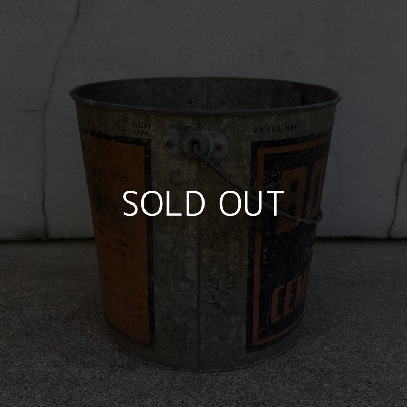 画像3: VINTAGE ANTIQUE BONDEX CEMENT PAINT BUCKET ヴィンテージ アンティーク セメントペイント バケツ / 缶 インダストリアル アドバタイジング ブリキ ディスプレイ 企業物 店舗什器 アメリカ