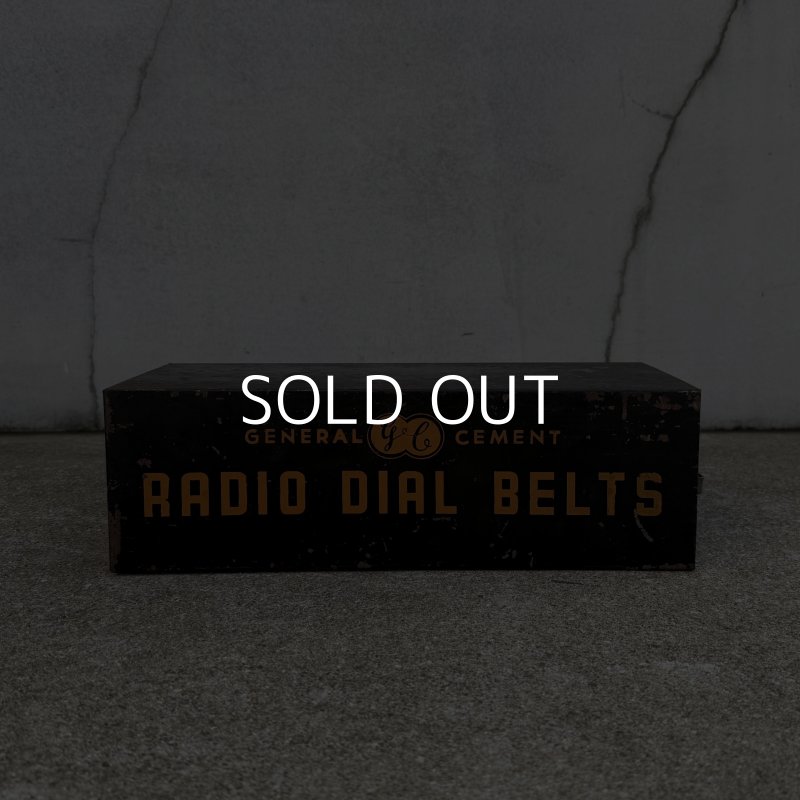 画像4: VINTAGE ANTIQUE GENERAL CEMENT BOX RADIO DIAL BELTS GC ヴィンテージ アンティーク ボックス ケース / インダストリアル アドバタイジング ラジオ アイアン ガレージ 企業物 箱 収納  鉄 店舗什器 アメリカ USA (1)