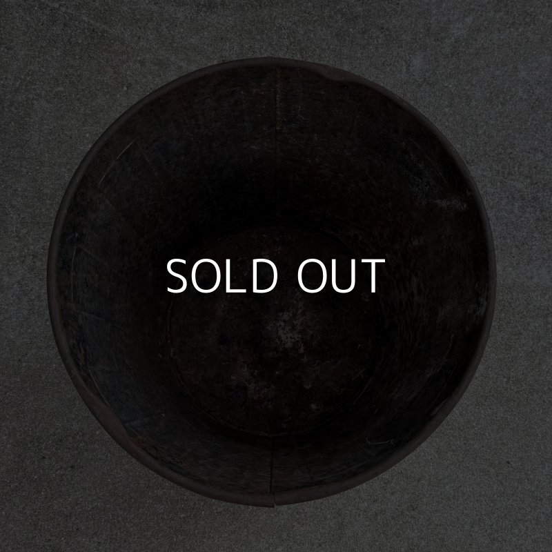 画像5: VINTAGE ANTIQUE TRASH CAN BUCKET ヴィンテージ アンティーク ゴミ箱 ダストボックス バケツ / 缶 インダストリアル 収納 カーキ 店舗什器 アメリカ (2)