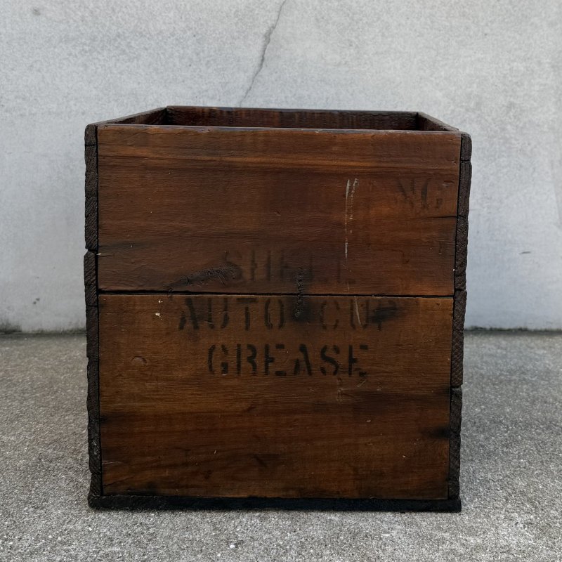 画像4: VINTAGE ANTIQUE WOOD CRATE WOODEN BOX SHELL ヴィンテージ アンティーク シェル ウッドボックス 木箱 /  コレクタブル アドバタイジング モーター系 ガレージ インテリア ケース 収納 店舗什器 企業物 アメリカ USA 