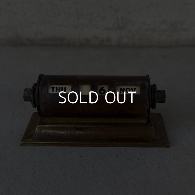 画像2: VINTAGE ANTIQUE CALENDAR ヴィンテージ アンティーク 万年カレンダー 卓上カレンダー / コレクタブル インテリア ブラス 文具 真鍮 雑貨 小物 アメリカ USA (1)