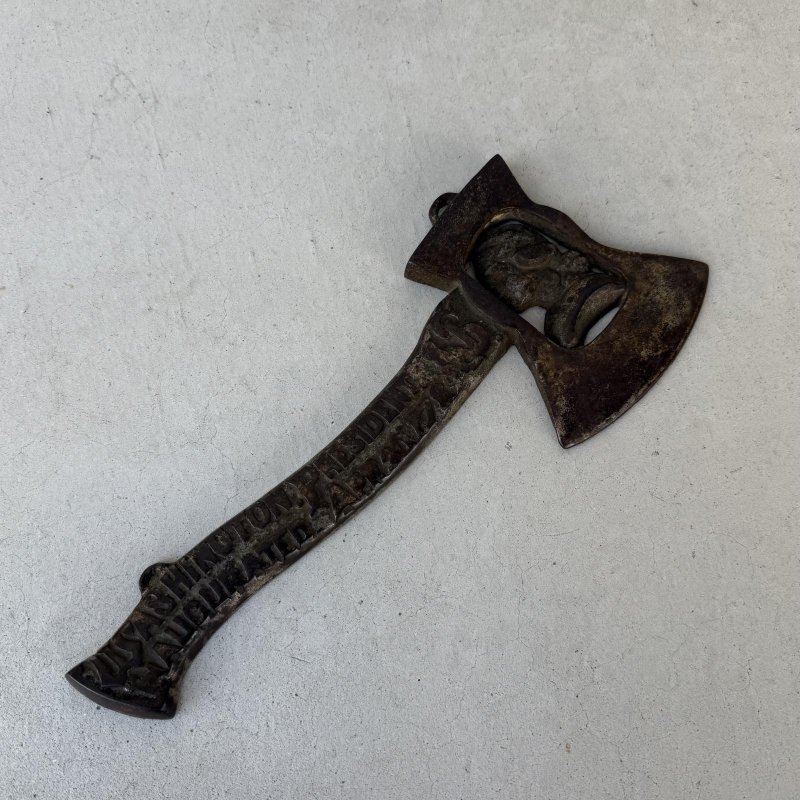 画像1: VINTAGE ANTIQUE GEORGE WASHINGTON ヴィンテージ アンティーク ジョージ・ワシントン 斧 / コレクタブル スーベニア オブジェ インテリア 鋳物 置物 記念品 アメリカ