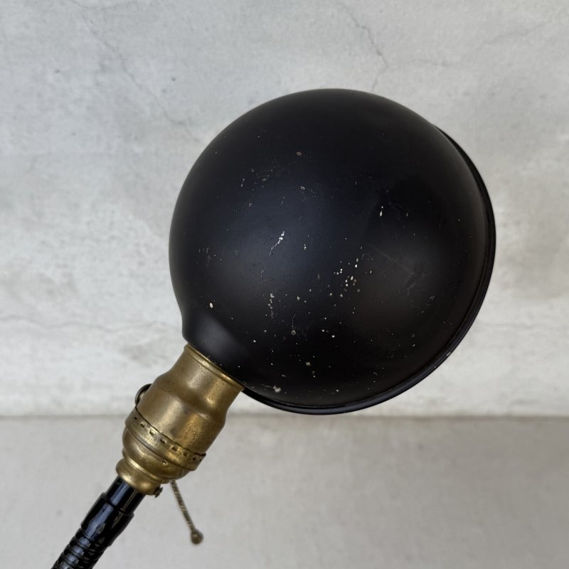 画像7: VINTAGE ANTIQUE DESKLAMP BRYANT ヴィンテージ アンティーク デスクランプ スタンドライト 卓上ライト テーブルランプ 照明 / グースネック アイアン 黒色 E26 店舗什器 アメリカ