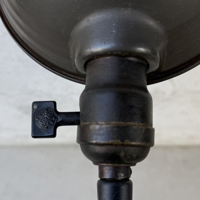 画像6: VINTAGE ANTIQUE DESKLAMP GE ヴィンテージ アンティーク デスクランプ スタンドライト 卓上ライト テーブルランプ 照明 / グースネック アイアン E26 店舗什器 アメリカ (2)