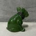 画像4: VINTAGE ANTIQUE  BULLDOG ヴィンテージ アンティーク フレンチブルドッグ オブジェ / コレクタブル ディスプレイ インテリア ガラス グリーン 置物 犬 動物 緑 アメリカ (2) (4)
