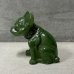 画像5: VINTAGE ANTIQUE  BULLDOG ヴィンテージ アンティーク フレンチブルドッグ オブジェ / コレクタブル ディスプレイ インテリア ガラス グリーン 置物 犬 動物 緑 アメリカ (2) (5)