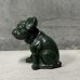 画像5: VINTAGE ANTIQUE  BULLDOG ヴィンテージ アンティーク フレンチブルドッグ オブジェ / コレクタブル ディスプレイ インテリア ガラス グリーン 置物 犬 動物 緑 アメリカ (1) (5)