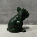 画像4: VINTAGE ANTIQUE  BULLDOG ヴィンテージ アンティーク フレンチブルドッグ オブジェ / コレクタブル ディスプレイ インテリア ガラス グリーン 置物 犬 動物 緑 アメリカ (1) (4)