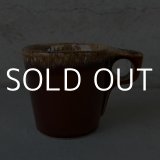 VINTAGE ANTIQUE HULL POTTERY MUGCUP ヴィンテージ アンティーク ハル マグカップ コップ 食器 陶器 / コーヒーカップ  ブラウン 茶色 カフェ 喫茶店 店舗什器 アメリカ (5)