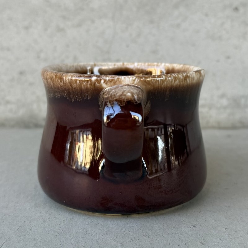 画像4: VINTAGE ANTIQUE MCCOY SOUPCUP BOWL ヴィンテージ アンティーク マッコイ スープカップ スープマグ ボウル 食器 陶器 / ブラウン 茶色 カフェ 喫茶店 店舗什器 アメリカ (9)