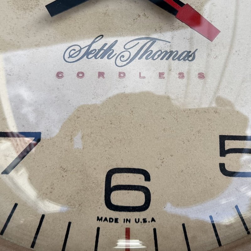 画像8: VINTAGE ANTIQUE WALL CLOCK SETH THOMAS ヴィンテージ アンティーク ウォールクロック 壁掛け時計 セストーマス / スクールクロック アイアン 鉄 小 丸型 店舗什器 アメリカ