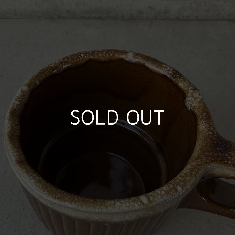 画像6: VINTAGE ANTIQUE POTTERY MUGCUP ヴィンテージ アンティーク マグカップ コップ 食器 陶器 / コーヒーカップ  ブラウン 茶色 楓 カフェ 喫茶店 店舗什器 アメリカ (7)