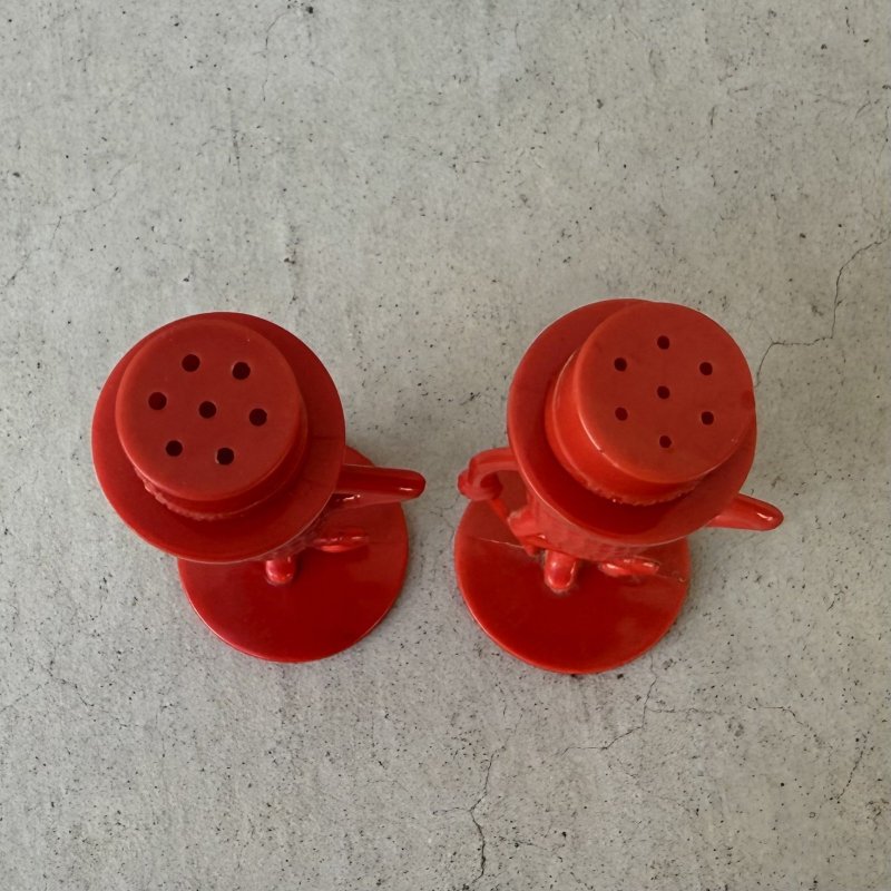 画像5: VINTAGE ANTIQUE PLANTERS MR PEANUT ヴィンテージ アンティーク ミスターピーナッツ ソルト＆ペッパー 塩胡椒入れ / コレクタブル キャラクター オブジェ ディスプレイ 赤色 雑貨 企業物 アメリカ