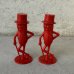 画像1: VINTAGE ANTIQUE PLANTERS MR PEANUT ヴィンテージ アンティーク ミスターピーナッツ ソルト＆ペッパー 塩胡椒入れ / コレクタブル キャラクター オブジェ ディスプレイ 赤色 雑貨 企業物 アメリカ (1)
