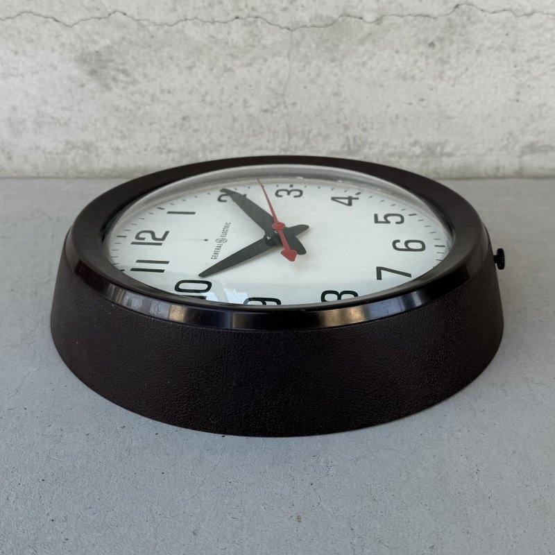 画像5: VINTAGE ANTIQUE WALL CLOCK GENERAL ELECTRIC GE ヴィンテージ アンティーク ウォールクロック 壁掛け時計 ゼネラルエレクトリック / スクールクロック アイアン 鉄 小 丸型 ブラウン 茶色 店舗什器 アメリカ