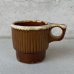 画像1: VINTAGE ANTIQUE POTTERY MUGCUP ヴィンテージ アンティーク マグカップ コップ 食器 陶器 / コーヒーカップ  ブラウン 茶色 楓 カフェ 喫茶店 店舗什器 アメリカ (7) (1)
