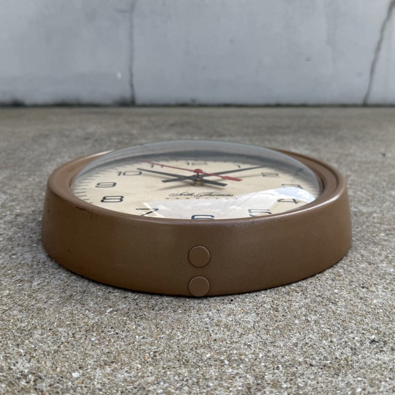 画像3: VINTAGE ANTIQUE WALL CLOCK SETH THOMAS ヴィンテージ アンティーク ウォールクロック 壁掛け時計 セストーマス / スクールクロック アイアン 鉄 小 丸型 店舗什器 アメリカ