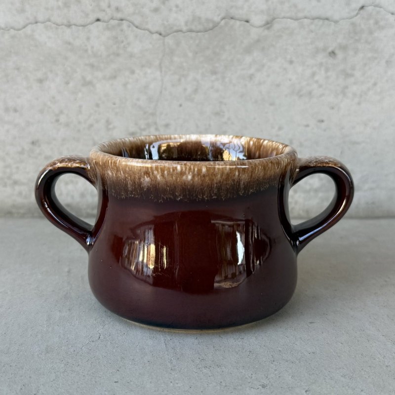 画像2: VINTAGE ANTIQUE MCCOY SOUPCUP BOWL ヴィンテージ アンティーク マッコイ スープカップ スープマグ ボウル 食器 陶器 / ブラウン 茶色 カフェ 喫茶店 店舗什器 アメリカ (9)