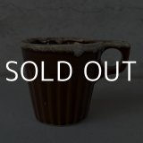 VINTAGE ANTIQUE POTTERY MUGCUP ヴィンテージ アンティーク マグカップ コップ 食器 陶器 / コーヒーカップ  ブラウン 茶色 楓 カフェ 喫茶店 店舗什器 アメリカ (8)