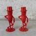 画像2: VINTAGE ANTIQUE PLANTERS MR PEANUT ヴィンテージ アンティーク ミスターピーナッツ ソルト＆ペッパー 塩胡椒入れ / コレクタブル キャラクター オブジェ ディスプレイ 赤色 雑貨 企業物 アメリカ (2)