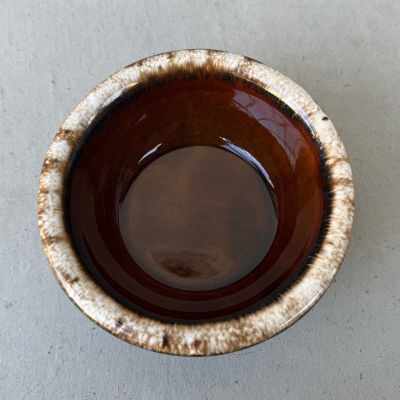 画像5: VINTAGE ANTIQUE HULL POTTERY BOWL ヴィンテージ アンティーク ハル ボウル 皿 食器 陶器 / ブラウン 茶色 カフェ 喫茶店 店舗什器 アメリカ (1)