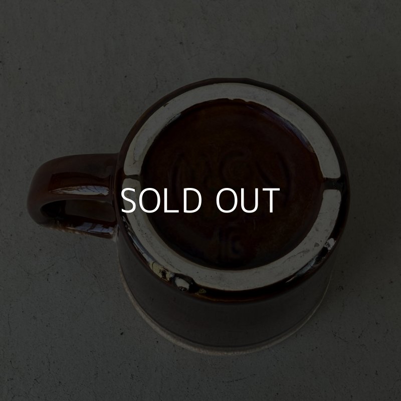 画像6: VINTAGE ANTIQUE MCCOY POTTERY MUGCUP ヴィンテージ アンティーク マッコイ マグカップ コップ 食器 陶器 / コーヒーカップ  ブラウン 茶色 カフェ 喫茶店 店舗什器 アメリカ (3)