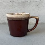 VINTAGE ANTIQUE MCCOY POTTERY MUGCUP ヴィンテージ アンティーク マッコイ マグカップ コップ 食器 陶器 / コーヒーカップ  ブラウン 茶色 カフェ 喫茶店 店舗什器 アメリカ (3)