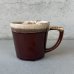 画像1: VINTAGE ANTIQUE MCCOY POTTERY MUGCUP ヴィンテージ アンティーク マッコイ マグカップ コップ 食器 陶器 / コーヒーカップ  ブラウン 茶色 カフェ 喫茶店 店舗什器 アメリカ (3) (1)