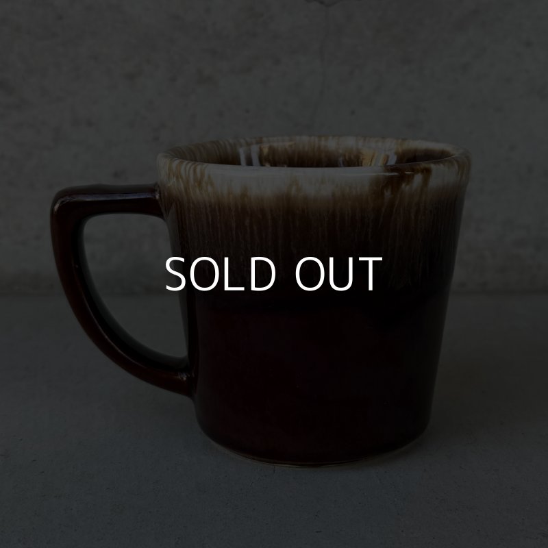 画像2: VINTAGE ANTIQUE MCCOY POTTERY MUGCUP ヴィンテージ アンティーク マッコイ マグカップ コップ 食器 陶器 / コーヒーカップ  ブラウン 茶色 カフェ 喫茶店 店舗什器 アメリカ (4)