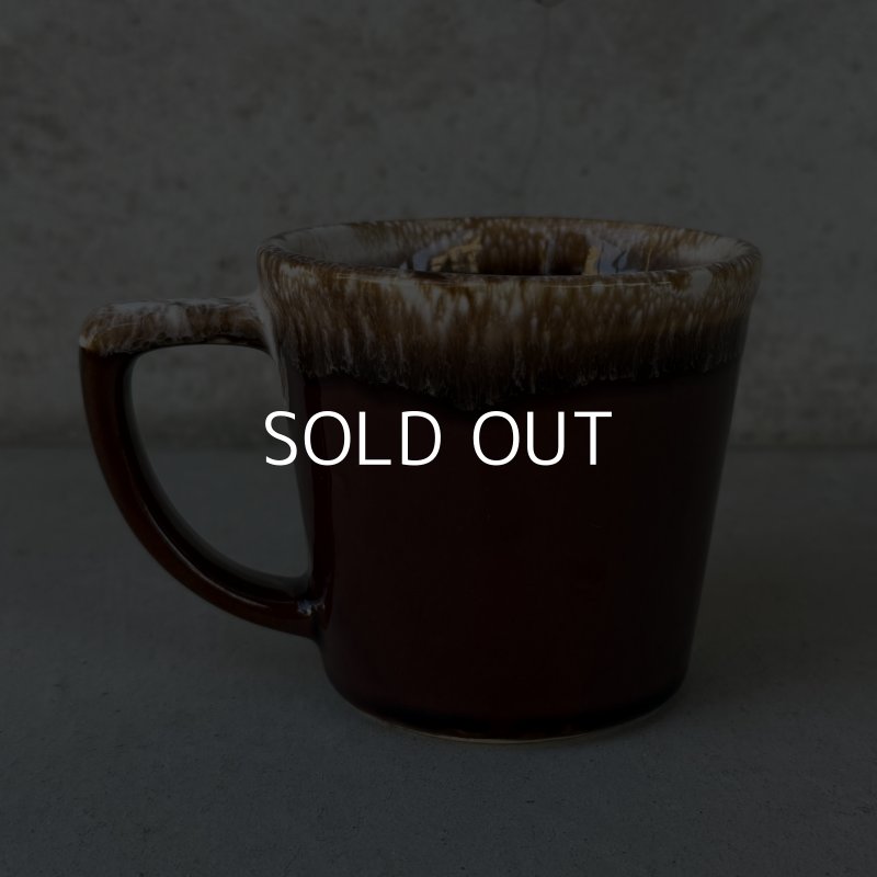 画像2: VINTAGE ANTIQUE MCCOY POTTERY MUGCUP ヴィンテージ アンティーク マッコイ マグカップ コップ 食器 陶器 / コーヒーカップ  ブラウン 茶色 カフェ 喫茶店 店舗什器 アメリカ (3)