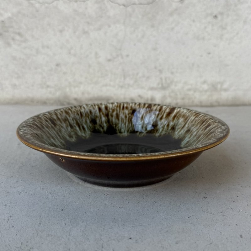 画像4: VINTAGE ANTIQUE POTTERY BOWL ヴィンテージ アンティーク ボウル 皿 食器 陶器 / ブラウン 茶色 カフェ 喫茶店 店舗什器 アメリカ (2)