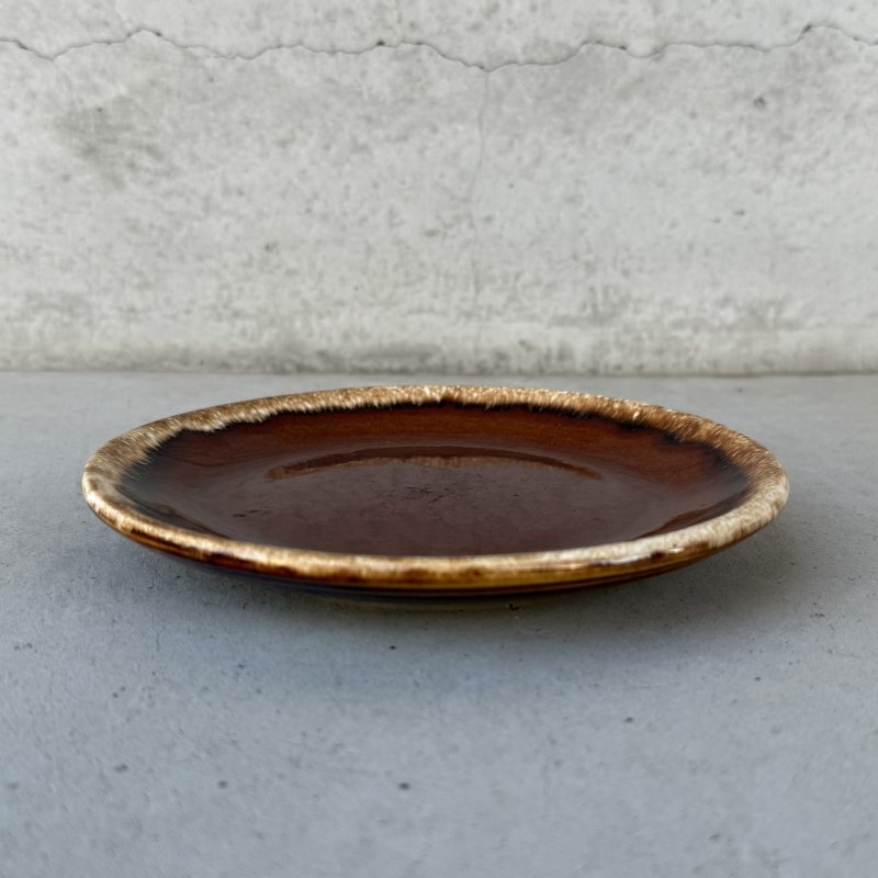 画像3: VINTAGE ANTIQUE HULL  POTTERY ヴィンテージ アンティーク ハル ポタリー プレート 皿 陶器 食器 / トレー ブラウン 茶色 カフェ 喫茶店 店舗什器 アメリカ USA (3)