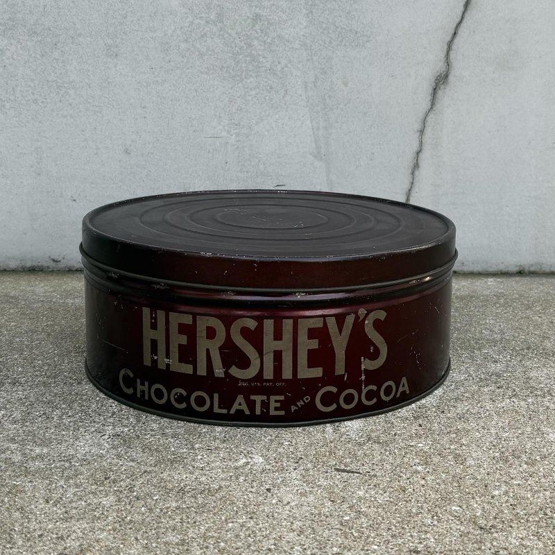 画像1: VINTAGE ANTIQUE HERSHEY'S CHOCOLATE AND COCOA TIN CAN ヴィンテージ アンティーク ハーシーズ ティン缶 箱 ボックス / コレクタブル アドバタイジング オブジェ ディスプレイ ブリキ 企業物 アメリカ