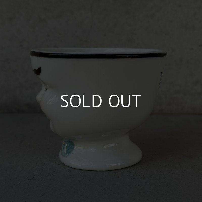 画像4: VINTAGE ANTIQUE BAILEYS SUGAR POT ヴィンテージ アンティーク ベイリーズ フェイスカップ シュガーポット / コレクタブル オブジェ ティーカップ マグカップ ノベルティ 1996年限定 陶器 食器 雑貨 (2)