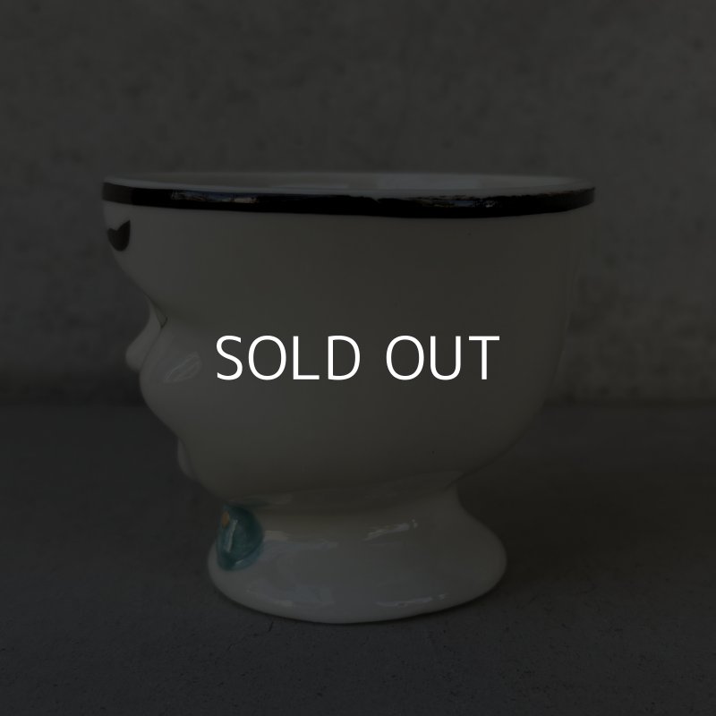 画像4: VINTAGE ANTIQUE BAILEYS SUGAR POT ヴィンテージ アンティーク ベイリーズ フェイスカップ シュガーポット / コレクタブル オブジェ ティーカップ マグカップ ノベルティ 1996年限定 陶器 食器 雑貨 (1)