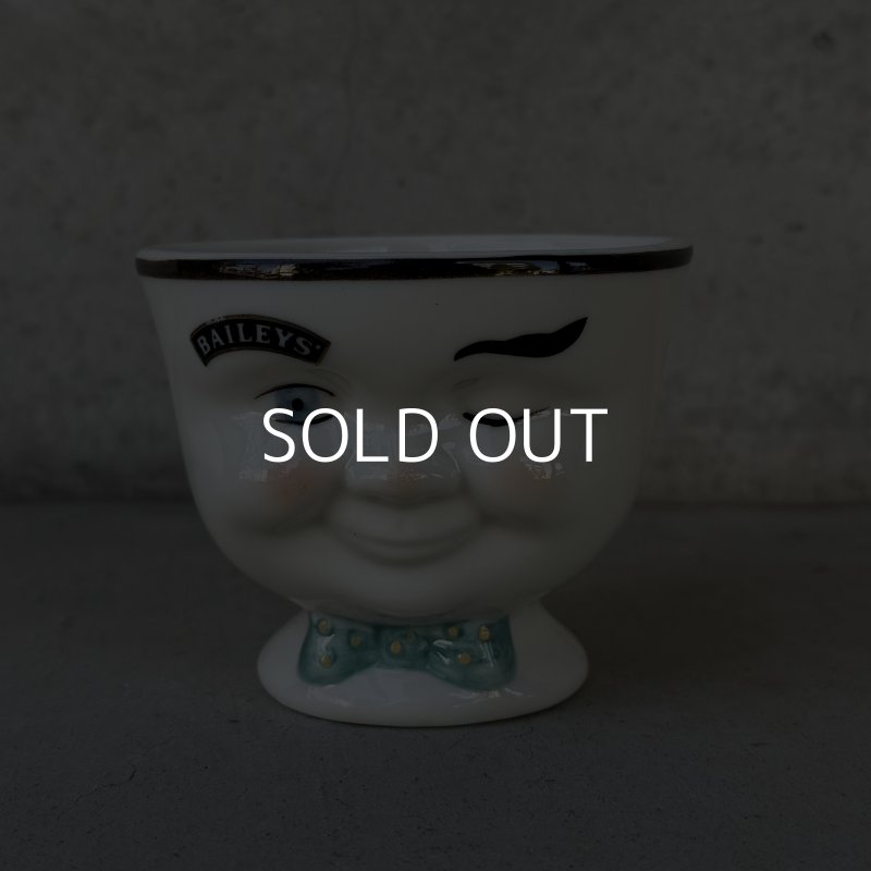 画像1: VINTAGE ANTIQUE BAILEYS SUGAR POT ヴィンテージ アンティーク ベイリーズ フェイスカップ シュガーポット / コレクタブル オブジェ ティーカップ マグカップ ノベルティ 1996年限定 陶器 食器 雑貨 (2)