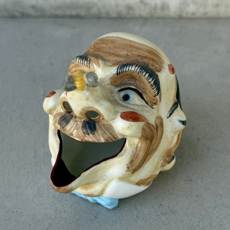 画像1: VINTAGE CERAMIC HOBO ASHTRAY ヴィンテージ セラミック アシュトレイ / JAPAN オキュパイドジャパン コレクタブル オブジェ 陶器 灰皿 輸出用 日本製 A