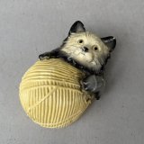 VINTAGE ANTIQUE CHALKWEAR CAT ヴィンテージ アンティーク チョークウェア 猫 ねこ オブジェ / コレクタブル ディスプレイ インテリア ストリングホルダー 毛糸ホルダー 置物 動物 アメリカ