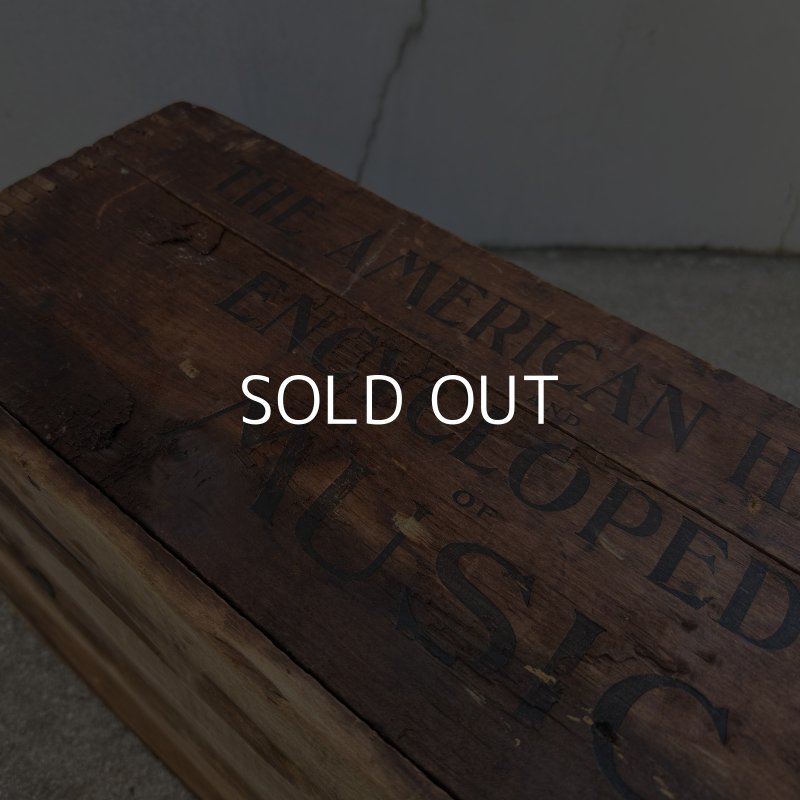 画像9: VINTAGE ANTIQUE WOOD CRATE WOODEN BOX THE AMERICAN HISTORY AND ENCYCLOPEDIA OF MUSIC ヴィンテージ アンティーク ウッドボックス 木箱 / コレクタブル 収納 ケース 店舗什器 アメリカ USA 