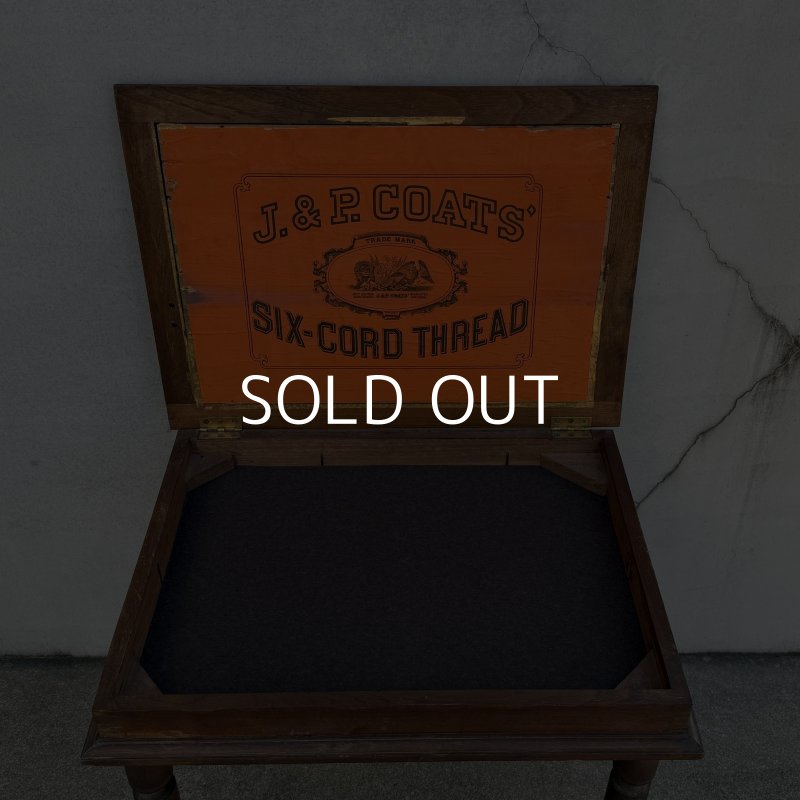 画像9: VINTAGE ANTIQUE SIDE TABLE J.&P.COATS' THREAD ヴィンテージ アンティーク サイドテーブル / コレクタブル ディスプレイ アドバタイジング 陳列棚 飾り棚 木製 家具 店舗什器  企業物