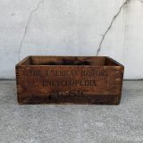 VINTAGE ANTIQUE WOOD CRATE WOODEN BOX THE AMERICAN HISTORY AND ENCYCLOPEDIA OF MUSIC ヴィンテージ アンティーク ウッドボックス 木箱 / コレクタブル 収納 ケース 店舗什器 アメリカ USA 