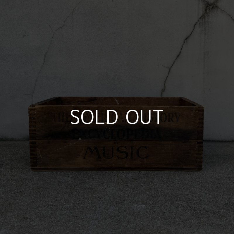 画像2: VINTAGE ANTIQUE WOOD CRATE WOODEN BOX THE AMERICAN HISTORY AND ENCYCLOPEDIA OF MUSIC ヴィンテージ アンティーク ウッドボックス 木箱 / コレクタブル 収納 ケース 店舗什器 アメリカ USA 