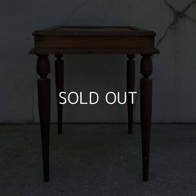 画像5: VINTAGE ANTIQUE SIDE TABLE J.&P.COATS' THREAD ヴィンテージ アンティーク サイドテーブル / コレクタブル ディスプレイ アドバタイジング 陳列棚 飾り棚 木製 家具 店舗什器  企業物