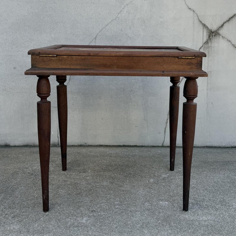 画像3: VINTAGE ANTIQUE SIDE TABLE J.&P.COATS' THREAD ヴィンテージ アンティーク サイドテーブル / コレクタブル ディスプレイ アドバタイジング 陳列棚 飾り棚 木製 家具 店舗什器  企業物