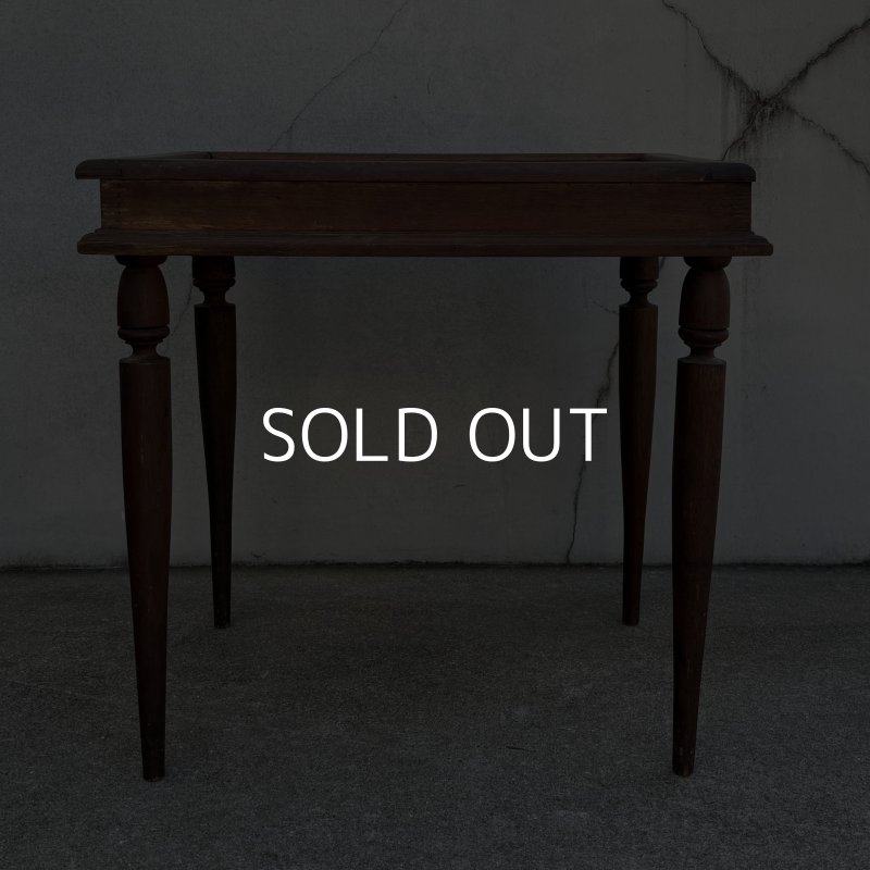 画像4: VINTAGE ANTIQUE SIDE TABLE J.&P.COATS' THREAD ヴィンテージ アンティーク サイドテーブル / コレクタブル ディスプレイ アドバタイジング 陳列棚 飾り棚 木製 家具 店舗什器  企業物