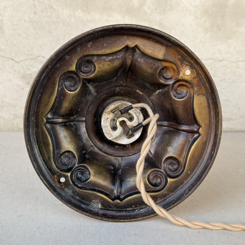 画像5: VINTAGE ANTIQUE LIGHTING ヴィンテージ アンティーク  シーリングライト 天井照明  / ライト ランプ ガラスシェード インテリア 電気 ショップ 店舗什器 E26 アメリカ