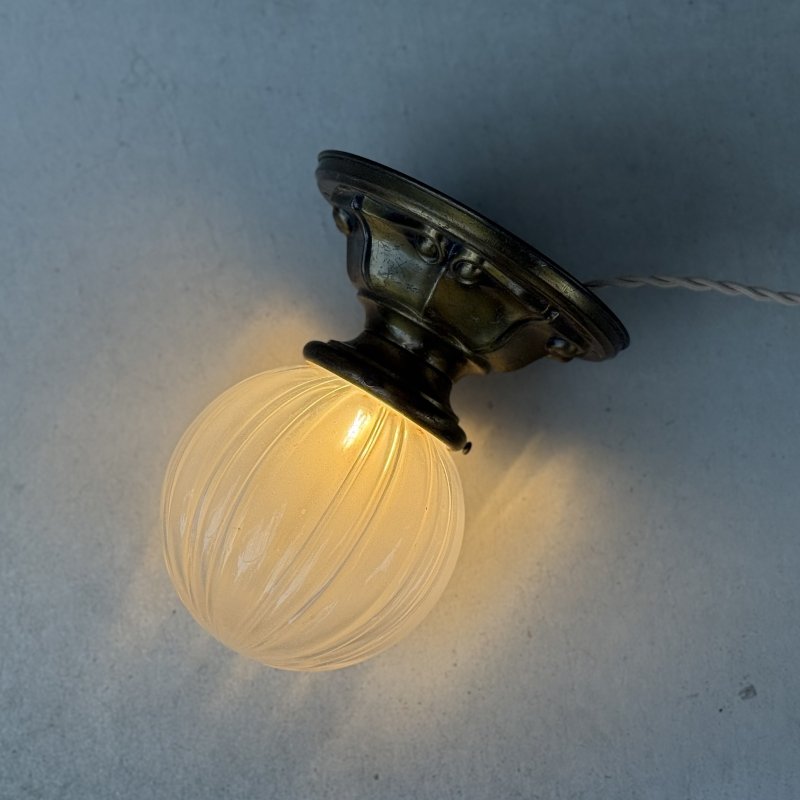 画像12: VINTAGE ANTIQUE LIGHTING ヴィンテージ アンティーク  シーリングライト 天井照明  / ライト ランプ ガラスシェード インテリア 電気 ショップ 店舗什器 E26 アメリカ