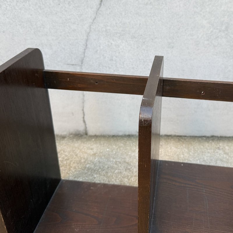 画像9: アンティーク 昭和レトロ 古道具 本立て 本棚 ブックスタンド / インテリア 収納 木製 家具 古民家 蔵 うぶだし